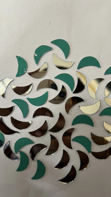 MAHANT FANCY SHAPE SILVER MIRROR FOR LIPPAN ART 20MM 50GM 155PIECE