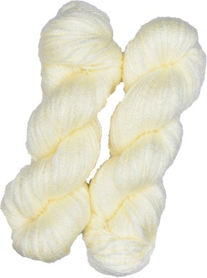 M.G Enterprise Vardhman Rabit Excel Cream (400 gm) Wool Hank Hand knitting wool Art-FCI