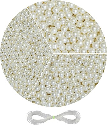 REGLET 750 Artificial Moti Beads for Jewellery Embroidery Art & Craft [6mm, 8mm, 10mm]