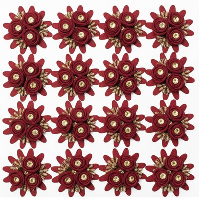 ASIAN HOBBY CRAFTS Fabric Flower Set of 10pcs (Red)