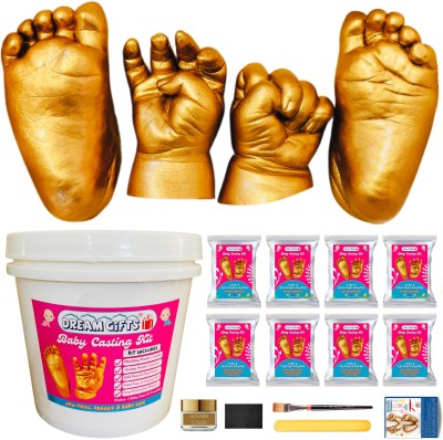 Dream Gifts Baby Hands & Feet 3D Moulding Casting Powder Kit with Bucket (0-9 months)