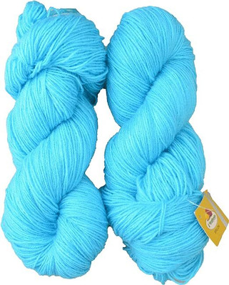 Simi Enterprise Vardhman Brilon Azure Wool Hank Hand knitting wool thread dyed