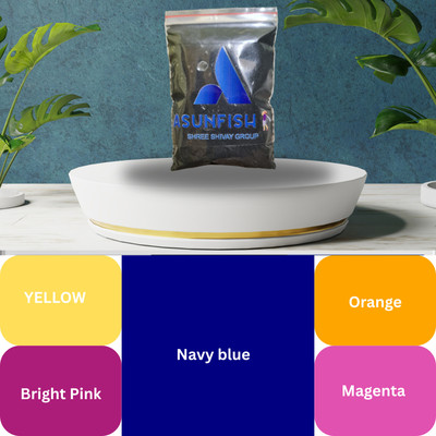 ASUNFISH Fabric Dye for Clothes Permanent Fabric Multi Colour 5 Colour 50 Gram&Only Color