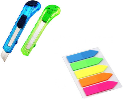 Sharum Crafts 2pc Paper Kinife & Sticky Notes Plastic