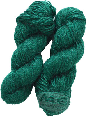 KNIT KING Vardhman Rabit Excel Dark Green (400 gm) Wool Hank Hand knitting wool