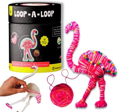 kipkee Loop-a-Loop Animals Art and Craft Kit for kids 6-10 years