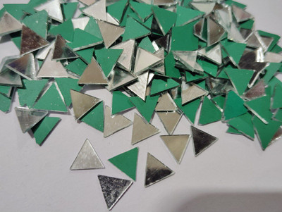 MAHANT TIANGLE SHAPE SILVER MIRROR for mud lippan art 10MM 50GM 475PIECE