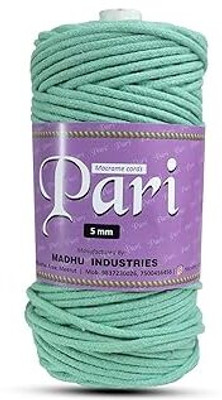 Macrame Cords Pari Dori Thread | 5mm Braided | Mint Green | Approx 100 Metres | 1kg Spool |