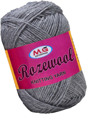 M.G Enterprise Rosewool Silver 400 gms Wool Ball Hand knitting wool- Art-FHE