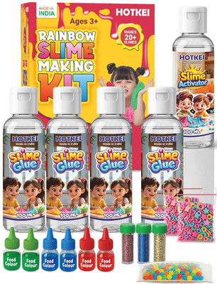 HOTKEI (Makes 20+ Slimes)DIY Slime Activator Glue Gel Kit Set Toy for Boys Girls Kids