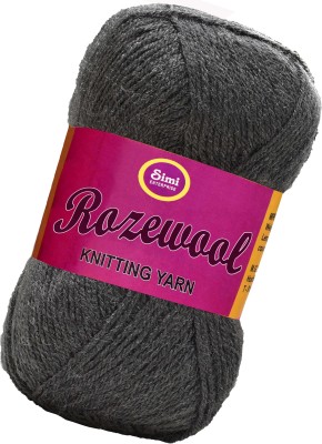 Simi Enterprise Rosewool Light Mouse Grey 300 gms Wool Ball Hand knitting wool- Art-AAFA