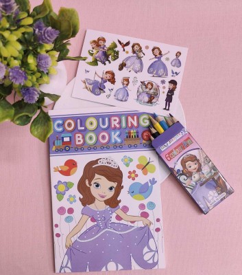 AMANVANI Princess Colouring Book for Girl Colouring Kit for Children Return Gift Set 2pcs