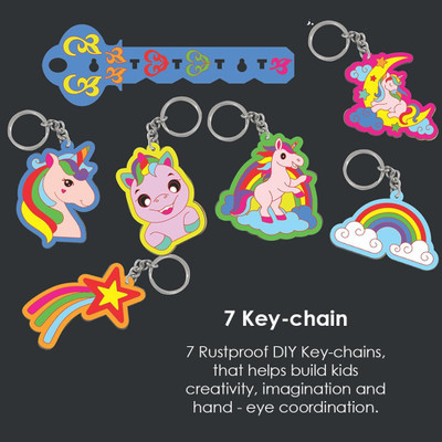 zokato Unicorn Keychain Making DIY Kit Along with Key Chain Holder