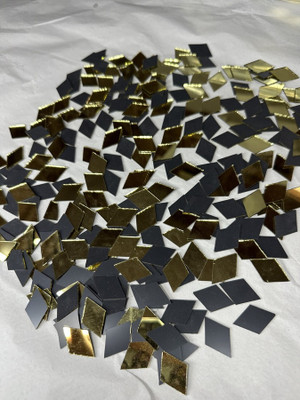 arteneer Kajukatri shape golden mirror-18 mm size- 100pcs