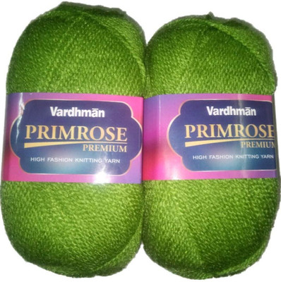 Vardhman Wool Primerose Wool Ball Hand Knitting Yarn/Art Craft, Needle Acrylic Knitting Yarn 100gm Each (200GM) Green Shade NO.016