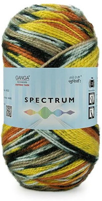 JEFFY GANGA Spectrum ,Hand Knitting Wool (Multicolour (SPT017), 200 Gram)