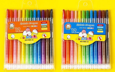 Chiransi 12 Shades Twistable Crayons Rolling Wax Color Pens for Drawing Art Work