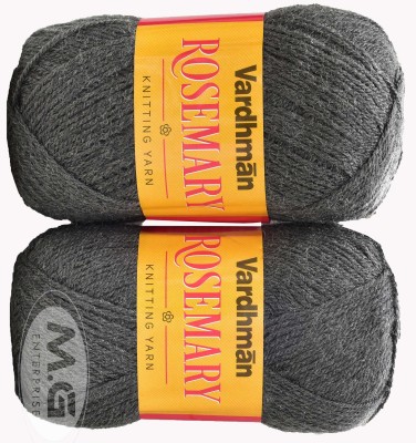 M.G Enterprise Rosemary Light Mouse Grey (300 gm) Wool Ball Hand knitting wool / Art Craft soft fingering crochet hook yarn, needle knitting yarn thread dyed- C DN