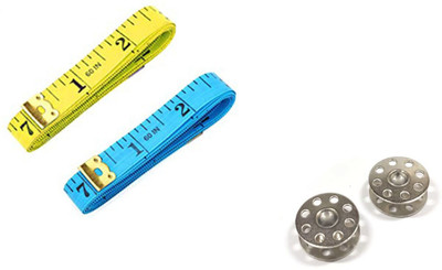 Crafts Haveli Tailoring Combo 2 Items Measuring Tape-2 & Bobbin 2pc