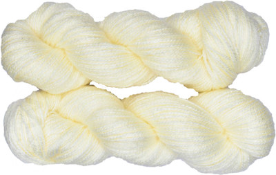KNIT KING Vardhman Rabit Excel Cream (300 gm) Wool Hank Hand knitting wool Art-FCI