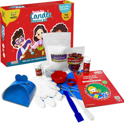 Webby DIY Candle Making Kit, STEAM Leaner, Educational & Learning Activity Toy Kit for Kids, Boys & Girls Age 8+
