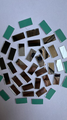 MAHANT RECTANGULAR SHAPE SILVER MIRROR FOR LIPPAN ART 8MM 50GM 120PIECE