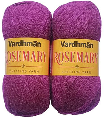 JEFFY Vardhman Rosemary Dark Cherry (1 Ball/100 gm Each)Wool Ball 600 Gram Shade no-17