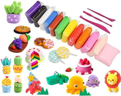 ELEXN Top Sale Colourful Magic Air Dry Non-Toxic Modeling Bouncing Clay with Tools
