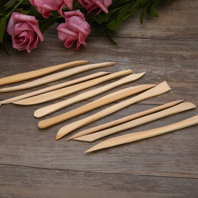 53 Arts 10pcs Wood Wooden MUD Clay Modeling Tool Art Clay(100 g)