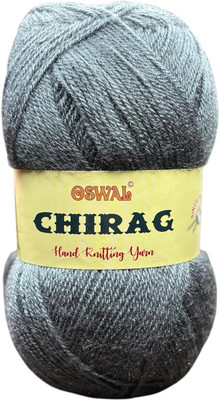 JEFFY Chirag Wool Ball Hand Knitting Wo ol/Art (Dark Grey Shade no-5, 200 Gram)