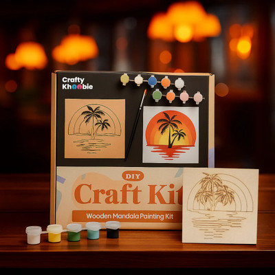 Crafty Khoobie Wooden Mandala Paint Kit