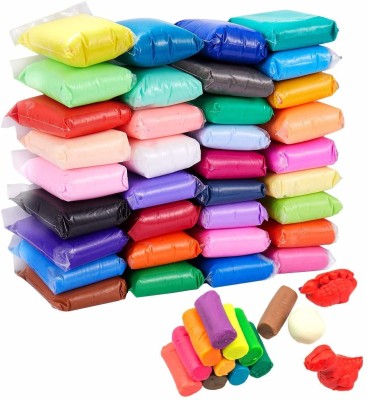 Rudra Colorful Kids Ultra Light Modeling Bouncing Clay(Pack of 36 pcs) Magic Air Dry Clay 36 Bright Colors No-Toxic Modeling Clay & Dough with Tools for Kids Creative Art DIY Crafts,Gift for Kids. Art Clay(200 g)