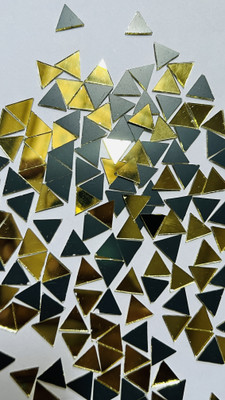 MAHANT TRIANGLE SHAPE GOLDEN MIRROR for mud lippan art 10MM 50GM 475PIECE