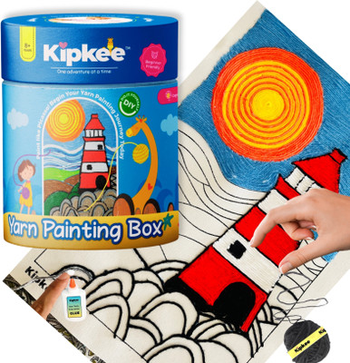 kipkee DIY Yarn Painting Craft Kit for age 8 and above years