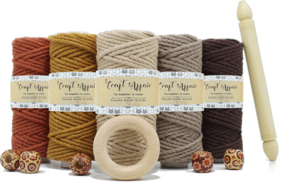 Craft Affair Sand, Beige, Coffee, Stone, Rust Thread(10 m Pack of5)