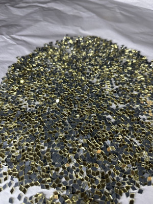 arteneer Kajukatri shape golden mirror-4 mm size- 2300pcs