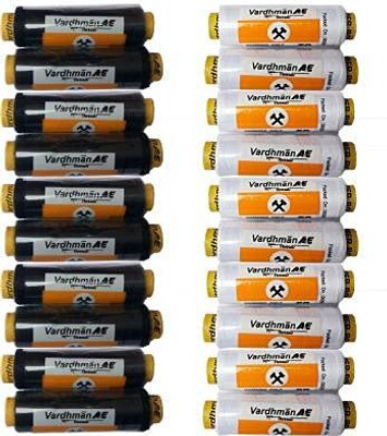 JEFFY Vardhman Thread White, Black Thread (180 m Pack of20)