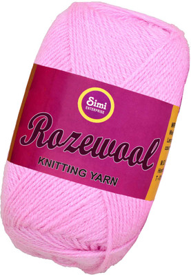Simi Enterprise Rosewool Pink 300 gms Wool Ball Hand knitting wool- Art-FIH