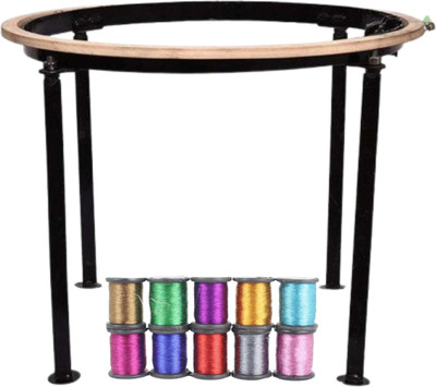 Qroof Aari Work Materials 16 inch Aari Stand Colorful Zari