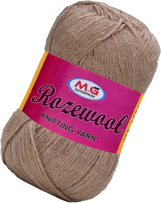 M.G Enterprise Rosewool Brown 300 gms Wool Ball Hand knitting wool- Art-FHF