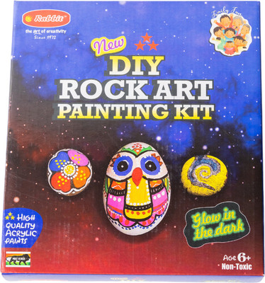 ARTIGGLE Rock Art Painting Kit for Kids with High Qualty arrylic paint(Set of 1, Multicolor)