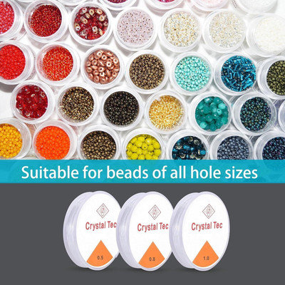 Crafts Haveli Elastic String Cord Thread Stretchy 30 Meter Size 0.5,0.8,1MM