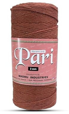 Macrame Cords Pari Thread | 2mm Single Strand | Chocolate Brown | 350-400 Metres | 1kg Spool |