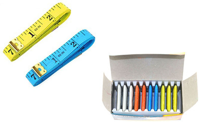 Crafts Haveli Tailoring Combo 2 Items Measuring Tape-2 & Tailoring Chalk