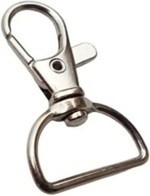BanteyBanatey Metal Lobster Claw Clasps D Ring 360 Swivel Trigger Snap Hooks, 10Pcs