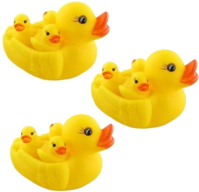 Waaome ® (12 IN 1 Duck Family) Baby Bathing Chu Chu Duck 3 Big & 9 Small Duck Toy(A805)