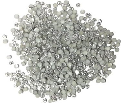 AAASAH 4MM Round Shape Flower Silver Crystal Kundans Beads 500Pcs for Art & Craft