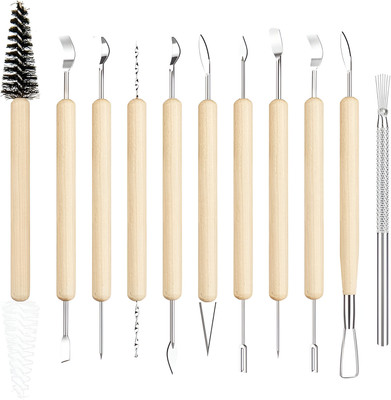Lansing 11PCS Wooden Clay Tool Set, Double-Head Ceramic Modeling Tool, Pottery Tool