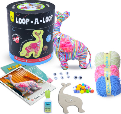 kipkee Loop-a-Loop Animals Art and Crafts Kit for kids age 6-10 years