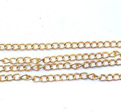 Sharum Crafts Chain for Jewellery Making ,5mm(Gold)5Meter